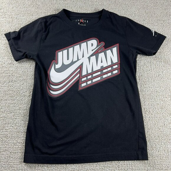 Nike Air Jordan Jump Man T-Shirt Black Boys Size Medium - Picture 1 of 7
